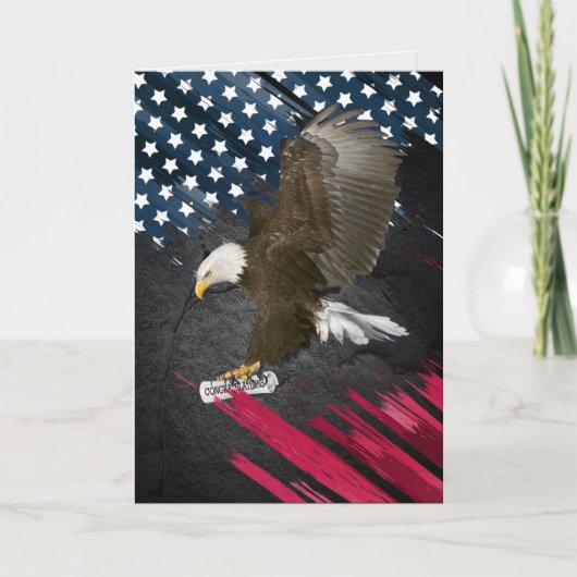 Abschluss Bald Eagle mit Diplom Karte (Vorderseite)