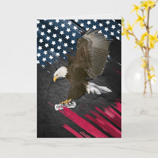 Abschluss Bald Eagle mit Diplom Karte (Gelbe Blume)