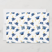 Abschluss Balloons caps Einladung (Rückseite)