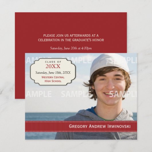 Abschluss-Band-Einladung Einladung (Vorne/Hinten)