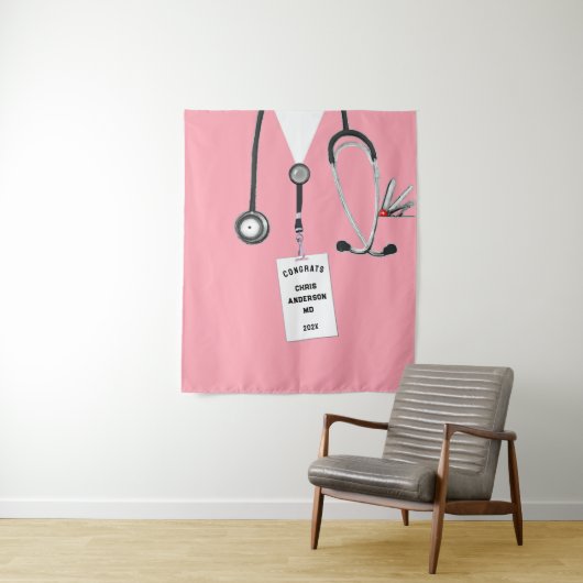 Abschluss-Banner für Ärzte in der Medizinschule Wandteppich (Beispiel)