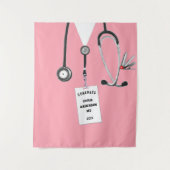 Abschluss-Banner für Ärzte in der Medizinschule Wandteppich (Vorderseite)