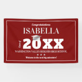 Abschluss-Banner für Rot- und Weißschulfarben Banner (Horizontal)