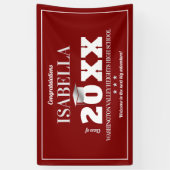 Abschluss-Banner für Rot- und Weißschulfarben Banner (Vertikal)