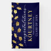 Abschluss-Banner Navy & Gold 2025 Banner (Vertikal)