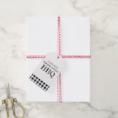 Abschluss-Barbecue Gingham Geschenkanhänger (Mit Garn)