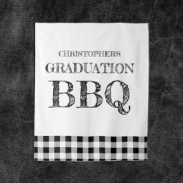 Abschluss-Barbecue Gingham Wandteppich