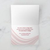 Abschluss Baseball Bat und Hut auf Red Karte (Innenseite)