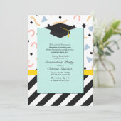 Abschluss Bash Einladung (Stehend Vorderseite)