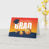 Abschluss Basketball Herzlichen Glückwunsch Athlet Karte (Gelbe Blume)