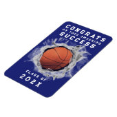 Abschluss Basketball Senior Night Blue Magnet (Linke Seite)