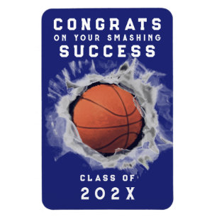 Abschluss Basketball Senior Night Blue Magnet