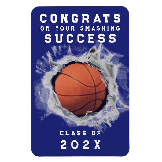 Abschluss Basketball Senior Night Blue Magnet (Vertikal)