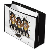 Abschluss Basset Hound Hunde Große Geschenktüte (Vorderseite Schrägansicht)