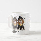 Abschluss Basset Hound Hunde Kaffeetasse (Vorderseite Links)