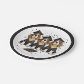 Abschluss Basset Hound Hunde Pappteller (Schrägansicht)