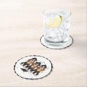 Abschluss Basset Hound Hunde Untersetzer (Vor Ort)