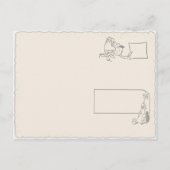 Abschluss-Basset-Postkarte Ankündigungspostkarte (Rückseite)