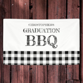 Abschluss-BBQ Gingham Banner