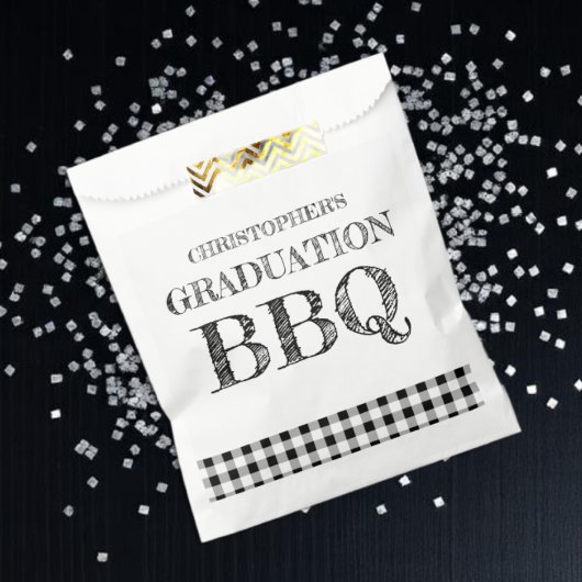 Abschluss-BBQ Gingham Geschenktütchen