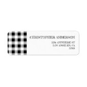 Abschluss-BBQ-Gingham-Rücksendeadresse (Vorne)