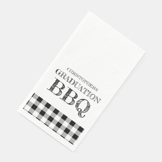 Abschluss-BBQ-Gingham Serviette (Ecke)