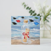 Abschluss - "Beach Invasion in a Bottle" - SRF Einladung (Stehend Vorderseite)