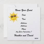 Abschluss Beach Party - Einladung in eine Flasche (Rückseite)