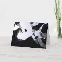 Abschluss bedeckt Karte mit einer Kappe