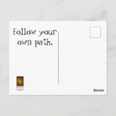 Abschluss befolgen Sie Ihre eigene Trasse Wüste Wa Postkarte (Rückseite)