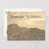 Abschluss befolgen Sie Ihre eigene Trasse Wüste Wa Postkarte (Vorne/Hinten)