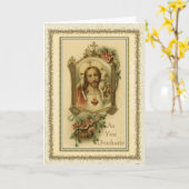 Abschluss Begonnen Heiliges Herz gratulieren Karte (Gelbe Blume)