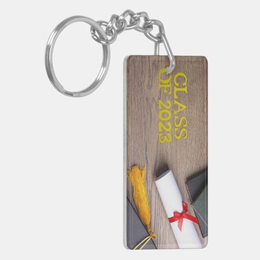 Abschluss-benutzerdefinierter Schlüsselanhänger (Vorderseite links)