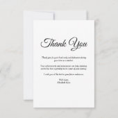 Abschluss-benutzerdefiniertes Foto Dankeskarte (Rückseite)