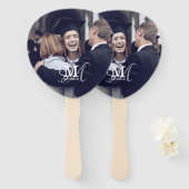 Abschluss | Benutzerdefiniertes Foto und Namenstyp Fächer (Vorne und Hinten)