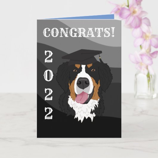 Abschluss Bernese Mountain Dog Karte (Orchidee)