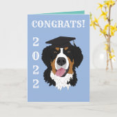Abschluss Bernese Mountain Dog Karte (Gelbe Blume)
