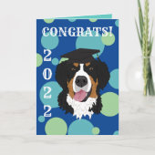 Abschluss Bernese Mountain Dog Karte (Vorderseite)