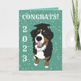 Abschluss Bernese Mountain Hund Card Karte