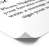 Abschluss Bible Guest Book Sign, Graduation Party Poster (Ecke)