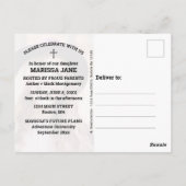 Abschluss Bible Verse Modernes Foto Party Postkarte (Rückseite)