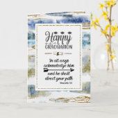 Abschluss Bible Verse Sprichwörter 3:6 Modernes De Karte (Gelbe Blume)