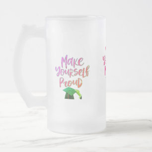 Abschluss Bierbrille Tasse und Stein