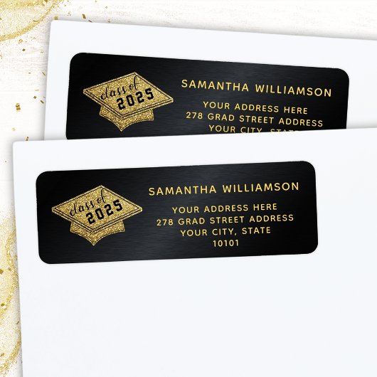 Abschluss Black and Gold Class of 2025 Graduate