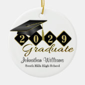 Abschluss Black and Gold Classic Keramik Ornament (Vorne)