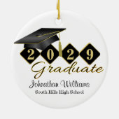 Abschluss Black and Gold Classic Keramik Ornament (Hinten)