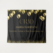 Abschluss Black and Gold Foto Wall Wandteppich (Vorderseite (Horizontal))