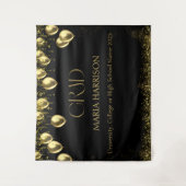 Abschluss Black and Gold Foto Wall Wandteppich (Vorderseite)