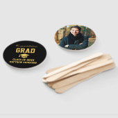 Abschluss Black and Gold Graduate Foto Fächer (Non-assembled)