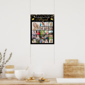 Abschluss Black Gold Script 22 Foto Collage Poster (Küche)